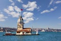 Maiden`s Tower on the Bosphorus, Istanbul, Turkey Royalty Free Stock Photo