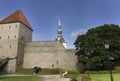 Maiden tower museum cafe into old town city on sunny day