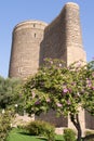 Maiden Tower in old city. Baku. Azerbaijan. Royalty Free Stock Photo