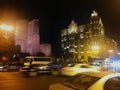 Maiden Tower Qiz Qalasi of Baku City by night, Azerbaijan.