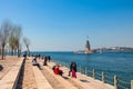 Maiden's Tower or Kiz Kulesi with newly constructed of Salacak coast