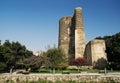 Maidens tower in baku azerbaijan