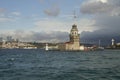 Maidens Tower, Istanbul, city and sea Royalty Free Stock Photo