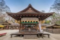 Maidono Dance Hall, Kawai Jinja. Located at Tadasu forest near Shimogamo Shrine. Kyoto, Japan