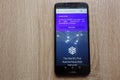 MaidSafeCoin MAID cryptocurrency website displayed on Huawei Y6 2018 smartphone