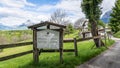 Sign of Heididorf, the village of Heidi in Switzerland