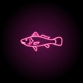 Maigre neon icon. Simple thin line, outline vector of fish icons for ui and ux, website or mobile application Royalty Free Stock Photo