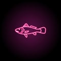 Maigre neon icon. Simple thin line, outline vector of fish icons for ui and ux, website or mobile application Royalty Free Stock Photo