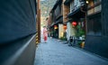 Maiko geisha walk on the street of Gion Royalty Free Stock Photo