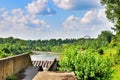 Maikop HPS hydroelectric power station dam Royalty Free Stock Photo