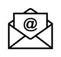 Mail envelope icon Royalty Free Stock Photo