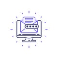 mail access with password line icon