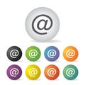 Mail address icon set