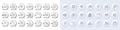 Mail app, Ranking star and Heart line icons. For web app, printing. Line icons. Vector