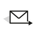 Mail arrow icon. Vector illustration. EPS 10. Royalty Free Stock Photo