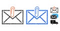 Mail Attachement Composition Icon of Circles Royalty Free Stock Photo