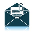 Mail With Attachment Icon Royalty Free Stock Photo