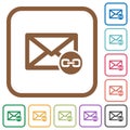 Mail attachment simple icons