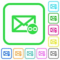 Mail attachment vivid colored flat icons