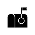 Mail black glyph icon Royalty Free Stock Photo