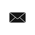 Mail black isolated icon. Vector illustration for web Royalty Free Stock Photo