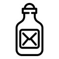 Mail bottle message icon outline vector. Marine floating