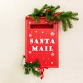 Mail box for children to send their christmas letters to santa