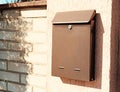 Mail box on fence outdoors Royalty Free Stock Photo