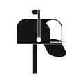 Mail box icon, simple style Royalty Free Stock Photo