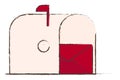 Mail box, illustration, vector Royalty Free Stock Photo
