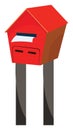 Mail box, icon Royalty Free Stock Photo