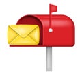 Mail box with letter icon. mailbox envelope correspondence postal mail. Vector illustration Royalty Free Stock Photo