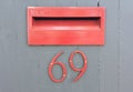 Mail box with number 69 Hotmail