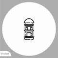 Mail box vector icon sign symbol Royalty Free Stock Photo