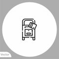 Mail box vector icon sign symbol Royalty Free Stock Photo