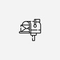 Mail box vector icon sign symbol Royalty Free Stock Photo