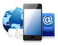 Mail at the cell phone, communication concept Royalty Free Stock Photo