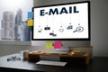 Mail Communication Connection message to mailing contacts phone Global Letters Concept Royalty Free Stock Photo