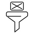 Mail content filter icon outline vector. Online internet funnel Royalty Free Stock Photo