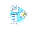 Mail correspondence line icon. Read Message sign. Vector