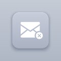 Mail delete, e-mail delete button, best vector Royalty Free Stock Photo