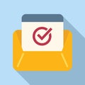 Mail delivery icon flat vector. Model service Royalty Free Stock Photo