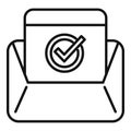 Mail delivery icon outline vector. Model service Royalty Free Stock Photo