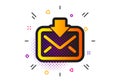Mail download icon. Incoming Messages correspondence sign. Vector