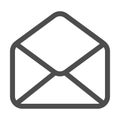 Mail and e-mail icon isolated. Envelope symbol e-mail. Email message sign. Flat design. Vector Illustration Royalty Free Stock Photo