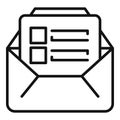 Mail election icon outline vector. Democracy vote