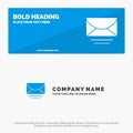 Mail, Email, Message, Global SOlid Icon Website Banner and Business Logo Template