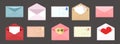 Mail envelope emblem set