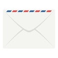 Mail Envelope Flat Icon Isolated on White