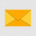 Mail envelope icon in flat style. Email message vector illustration on isolated background. Mailbox e-mail business concept. Royalty Free Stock Photo